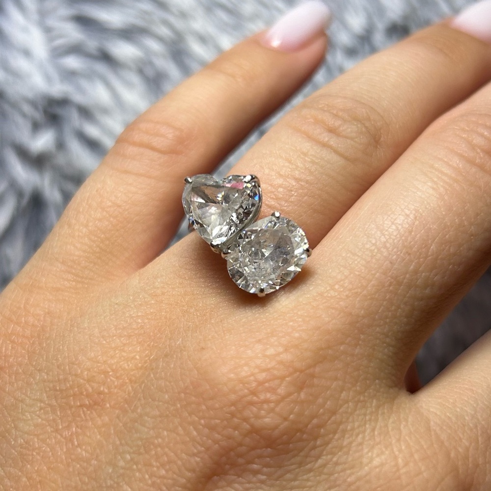 Sterling silver Elegant Silver Crystal Ring